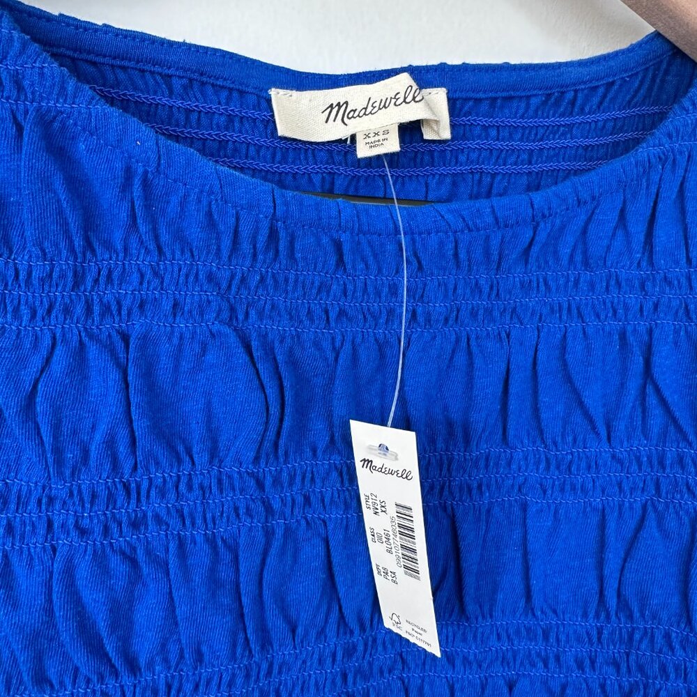 Madewell Smocked Boatneck Tank size XXS NWT - Picture 4 of 6